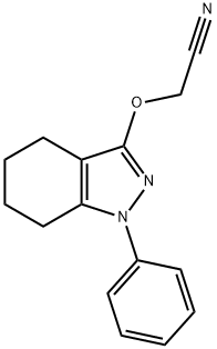 2-((1-Phenyl-4,5,6,7-tetrahydro-1H-indazol-3-yl)oxy)acetonitrile 구조식 이미지