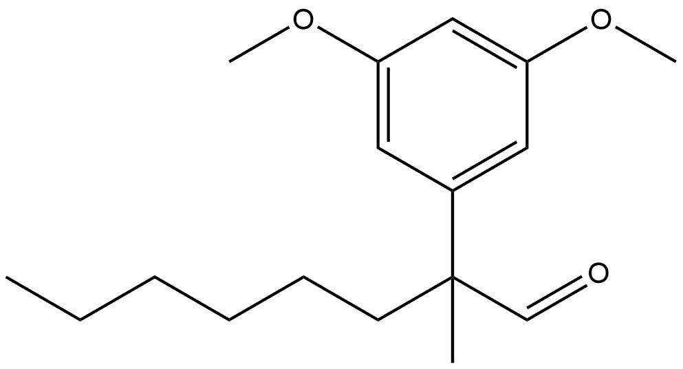 Benzeneacetaldehyde, α-hexyl-3,5-dimethoxy-α-methyl- 구조식 이미지