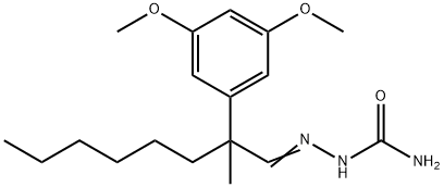 Hydrazinecarboxamide, 2-[2-(3,5-dimethoxyphenyl)-2-methyloctylidene]- 구조식 이미지