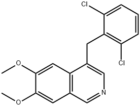 4-(2,6-Dichlorobenzyl)-6,7-dimethoxyisoquinoline 구조식 이미지