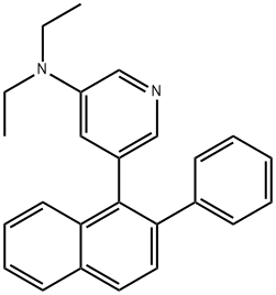 N,N-Diethyl-5-(2-phenylnaphthalen-1-yl)pyridin-3-amine 구조식 이미지
