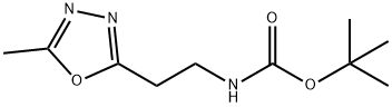 Carbamic acid, [2-(5-methyl-1,3,4-oxadiazol-2-yl)ethyl]-, 1,1-dimethylethyl ester (9CI) Structure