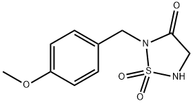 1,2,5-Thiadiazolidin-3-one, 2-[(4-methoxyphenyl)methyl]-, 1,1-dioxide 구조식 이미지