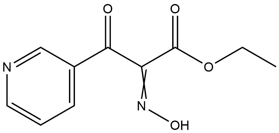 3-Pyridinepropanoic acid, α-(hydroxyimino)-β-oxo-, ethyl ester Structure