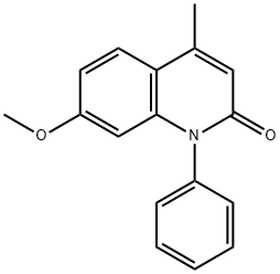 2(1H)-Quinolinone, 7-methoxy-4-methyl-1-phenyl- Structure