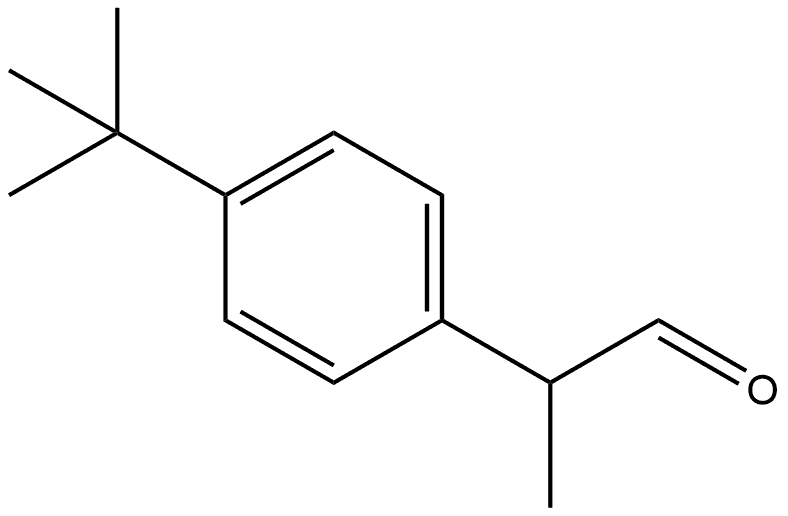 Benzeneacetaldehyde, 4-(1,1-dimethylethyl)-α-methyl- 구조식 이미지