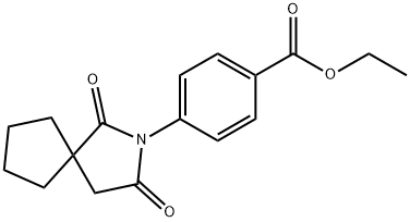 Ethyl 4-(1,3-dioxo-2-azaspiro[4.4]nonan-2-yl)benzoate 구조식 이미지