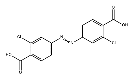 Benzoic acid, 4,4'-(1,2-diazenediyl)bis[2-chloro- Structure