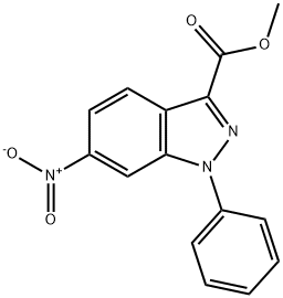 1H-Indazole-3-carboxylic acid, 6-nitro-1-phenyl-, methyl ester Structure