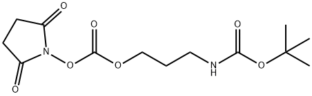 Carbonic acid, 3-[[(1,1-dimethylethoxy)carbonyl]amino]propyl 2,5-dioxo-1-pyrrolidinyl ester 구조식 이미지