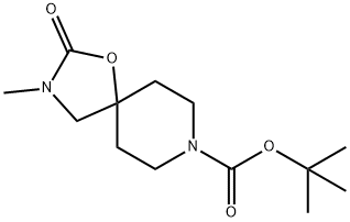 1-Oxa-3,8-diazaspiro[4.5]decane-8-carboxylic acid, 3-methyl-2-oxo-, 1,1-dimethylethyl ester Structure