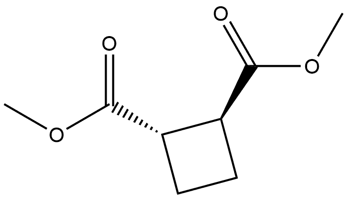 1,2-Cyclobutanedicarboxylic acid, dimethyl ester, (1S-trans)- Structure