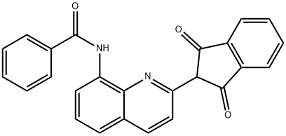 N-(2-(1,3-Dioxo-2,3-dihydro-1H-inden-2-yl)quinolin-8-yl)benzamide 구조식 이미지