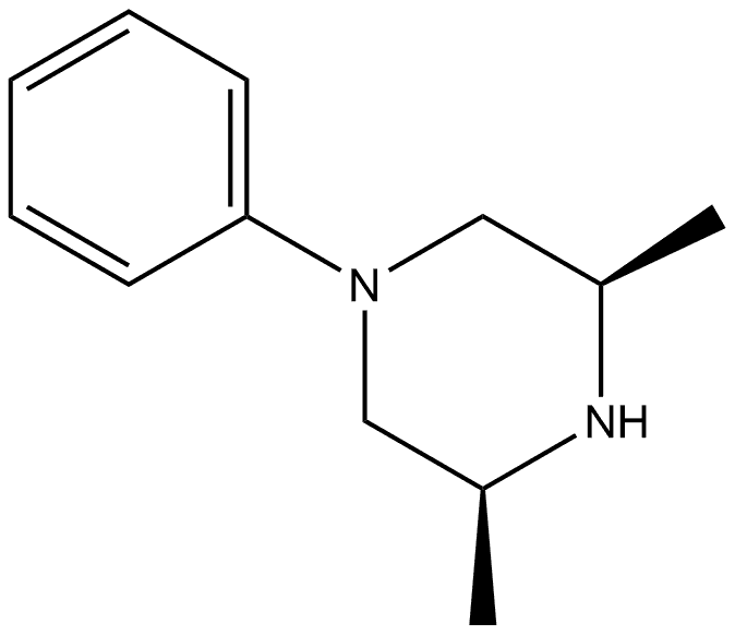 rel-(3R,5S)-3,5-Dimethyl-1-phenylpiperazine 구조식 이미지