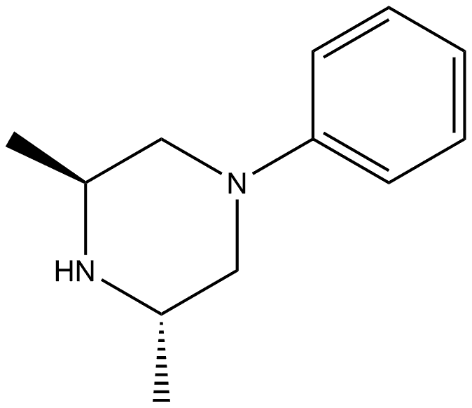 Piperazine, 3,5-dimethyl-1-phenyl-, trans- 구조식 이미지