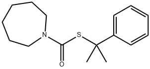 1H-Azepine-1-carbothioic acid, hexahydro-, S-(1-methyl-1-phenylethyl) ester 구조식 이미지