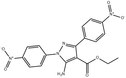 1H-Pyrazole-4-carboxylic acid, 5-amino-1,3-bis(4-nitrophenyl)-, ethyl ester Structure