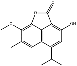 2H-Naphtho[1,8-bc]furan-2-one, 3-hydroxy-8-methoxy-7-methyl-5-(1-methylethyl)- Structure