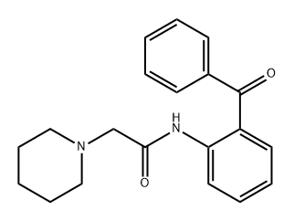 1-Piperidineacetamide, N-(2-benzoylphenyl)- Structure