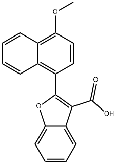 2-(4-Methoxynaphthalen-1-yl)benzofuran-3-carboxylic acid 구조식 이미지