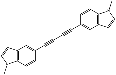 1H-Indole, 5,5'-(1,3-butadiyne-1,4-diyl)bis[1-methyl- Structure