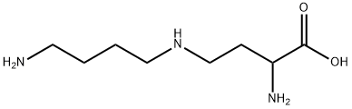 Butanoic acid, 2-amino-4-[(4-aminobutyl)amino]- Structure