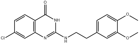 7-Chloro-2-((3,4-dimethoxyphenethyl)amino)quinazolin-4(1H)-one 구조식 이미지