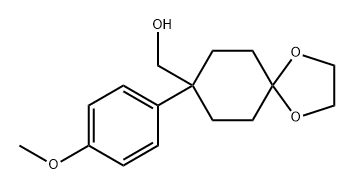 1,4-Dioxaspiro[4.5]decane-8-methanol, 8-(4-methoxyphenyl)- Structure