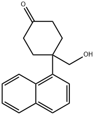 4-(Hydroxymethyl)-4-(naphthalen-1-yl)cyclohexanone 구조식 이미지