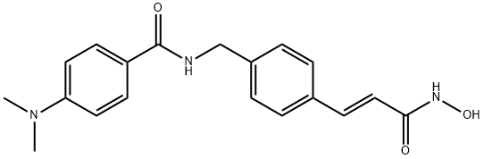 Benzamide, 4-(dimethylamino)-N-[[4-[(1E)-3-(hydroxyamino)-3-oxo-1-propen-1-yl]phenyl]methyl]- Structure