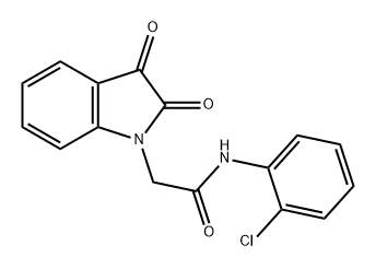 1H-Indole-1-acetamide, N-(2-chlorophenyl)-2,3-dihydro-2,3-dioxo- 구조식 이미지