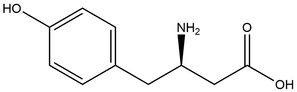 Benzenebutanoic acid, β-amino-4-hydroxy-, (βR)- Structure