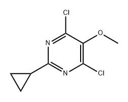 Pyrimidine, 4,6-dichloro-2-cyclopropyl-5-methoxy- 구조식 이미지