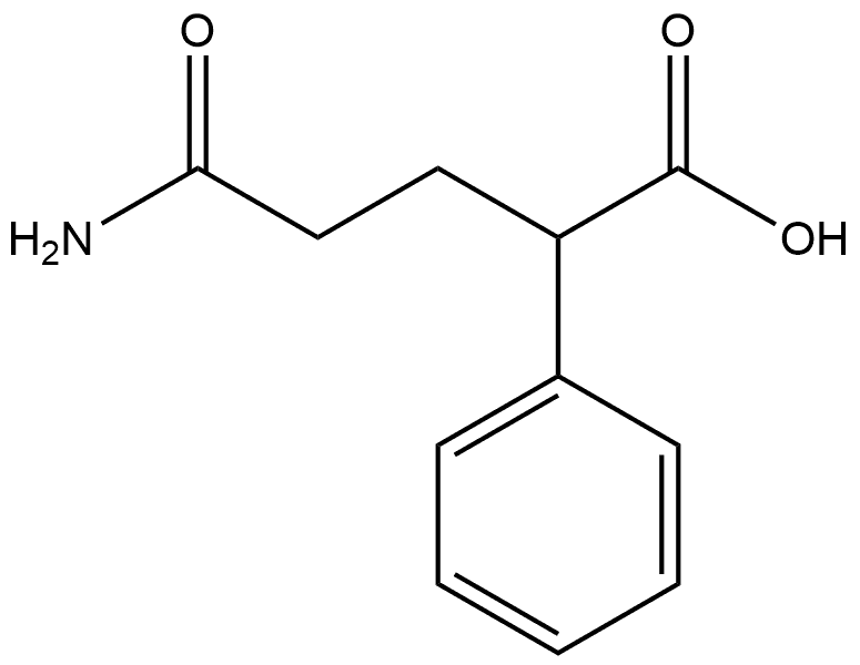 Benzeneacetic acid, α-(3-amino-3-oxopropyl)- 구조식 이미지