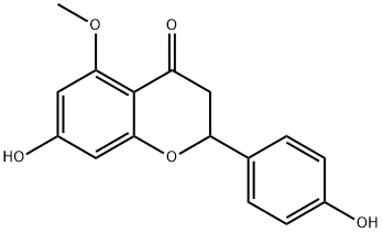 4H-1-Benzopyran-4-one, 2,3-dihydro-7-hydroxy-2-(4-hydroxyphenyl)-5-methoxy- Structure