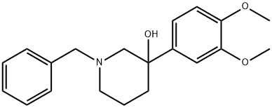 3-Piperidinol, 3-(3,4-dimethoxyphenyl)-1-(phenylmethyl)- Structure