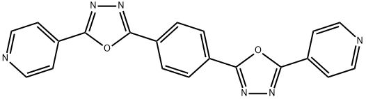 Pyridine, 4,4'-[1,4-phenylenebis(1,3,4-oxadiazole-5,2-diyl)]bis- 구조식 이미지