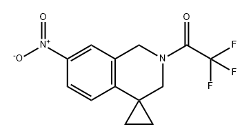Ethanone, 1-(2',3'-dihydro-7'-nitrospiro[cyclopropane-1,4'(1'H)-isoquinolin]-2'-yl)-2,2,2-trifluoro- 구조식 이미지