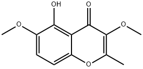 5-Hydroxy-3,6-dimethoxy-2-methyl-4H-chromen-4-one Structure