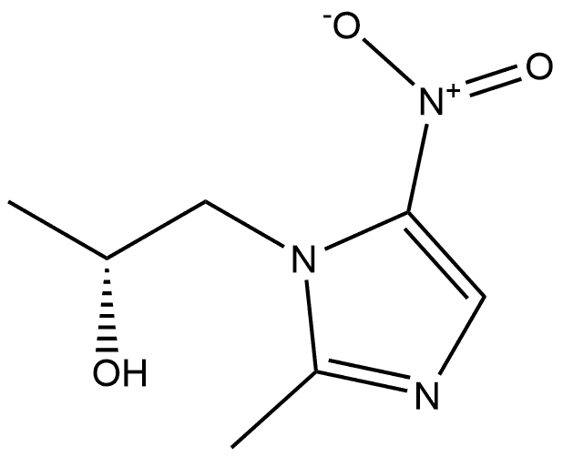 1H-Imidazole-1-ethanol, α,2-dimethyl-5-nitro-, (αR)- Structure