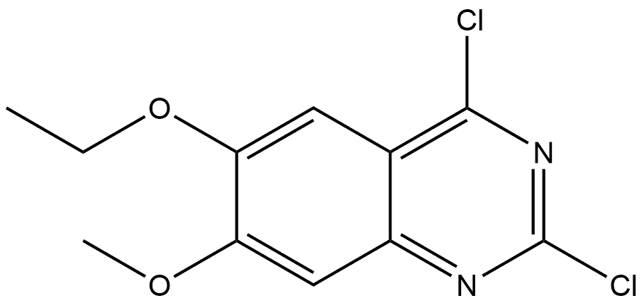 2,4-dichloro-6-ethoxy-7-methoxyquinazoline Structure