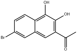 1-(7-Bromo-3,4-dihydroxynaphthalen-2-yl)ethanone Structure