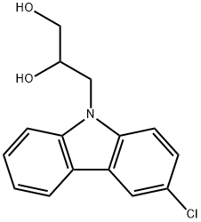 1,2-Propanediol, 3-(3-chloro-9H-carbazol-9-yl)- Structure