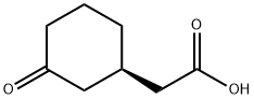 Cyclohexaneacetic acid, 3-oxo-, (1R)- 구조식 이미지