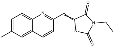 4-Thiazolidinone, 3-ethyl-5-[(6-methyl-2-quinolinyl)methylene]-2-thioxo- Structure