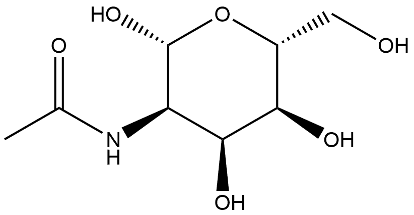 β-D-Allopyranose, 2-(acetylamino)-2-deoxy- Structure