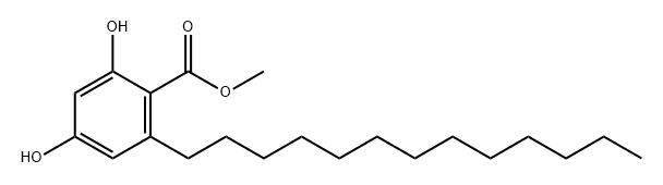 Benzoic acid, 2,4-dihydroxy-6-tridecyl-, methyl ester Structure