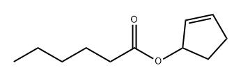 Hexanoic acid, 2-cyclopenten-1-yl ester Structure