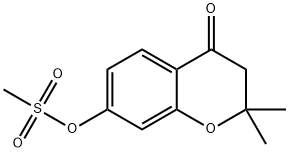 4H-1-Benzopyran-4-one, 2,3-dihydro-2,2-dimethyl-7-[(methylsulfonyl)oxy]- Structure