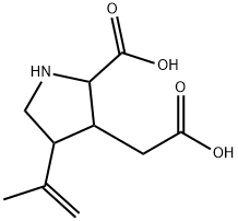 3-Pyrrolidineacetic acid, 2-carboxy-4-(1-methylethenyl)- Structure